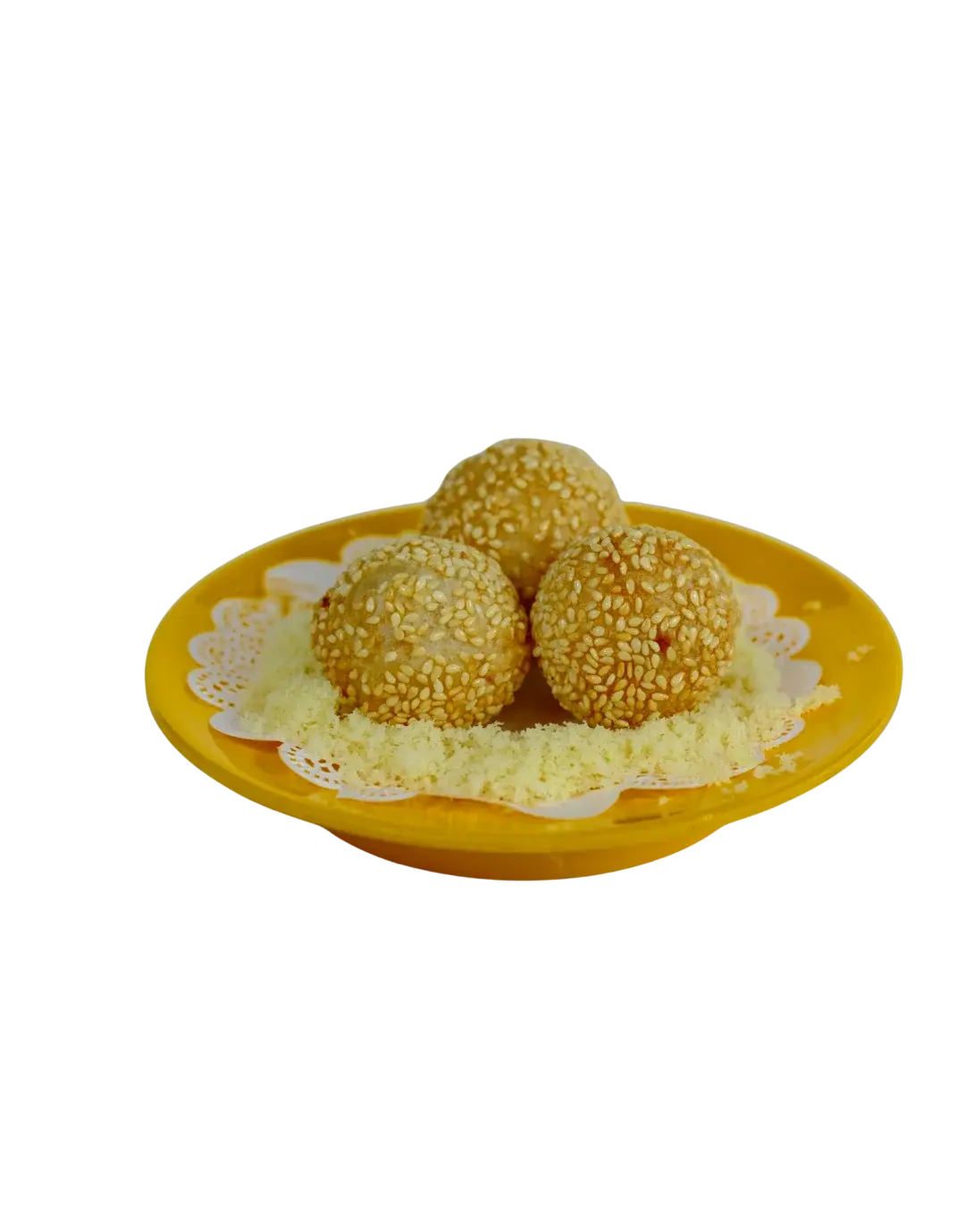 Sushi plate on conveyor belt